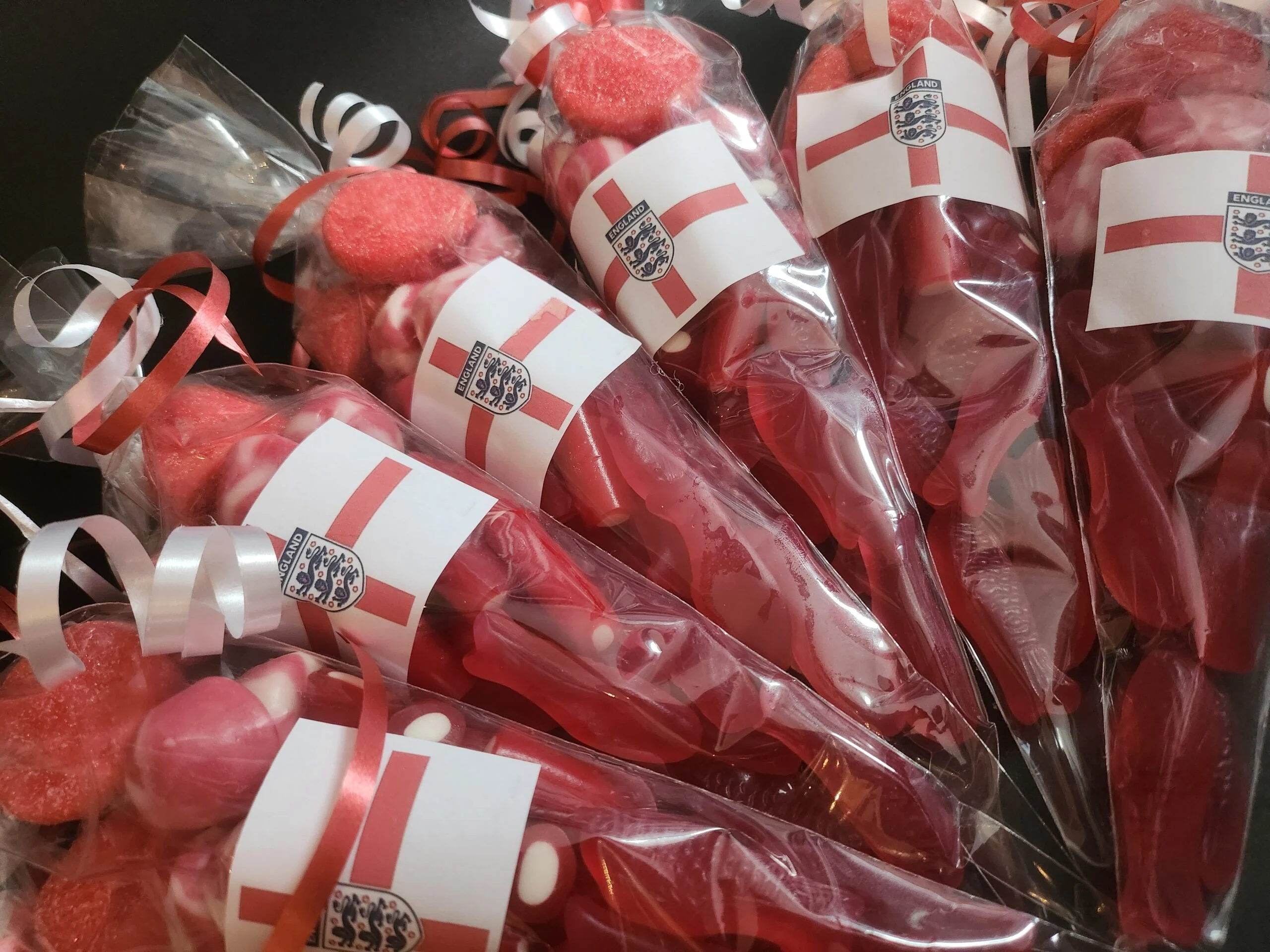 England football themed sweet cones ideal for parties