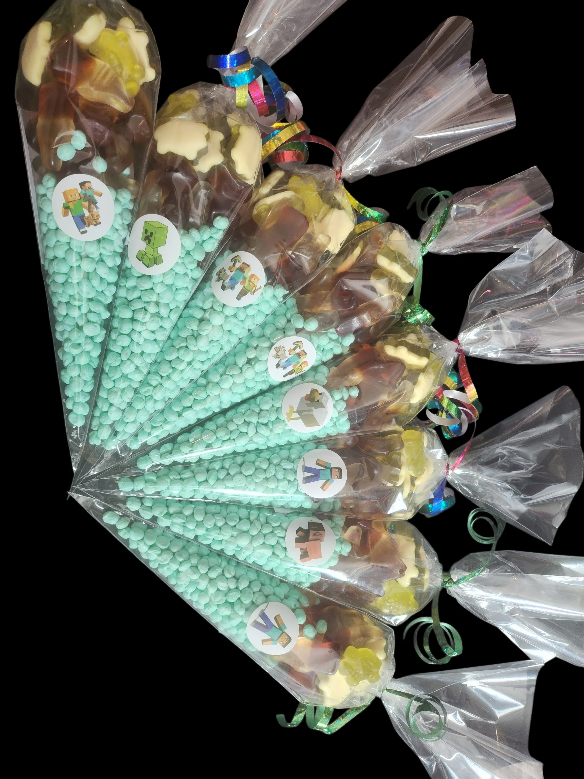 Minecraft themed sweet cones